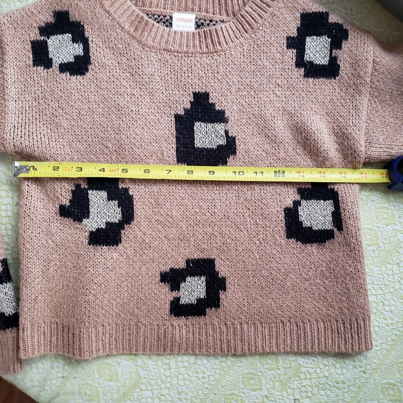 💛 3 for $15 Cropped Abstract Leopard Print Sweater - Picture 7 of 7